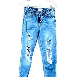 Oasis Jeans Distress Blue Denim Sz. 3